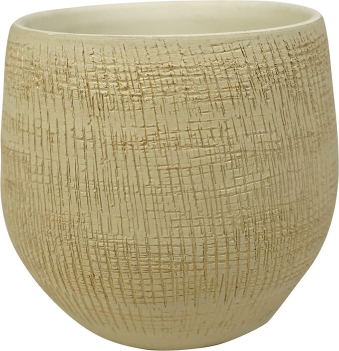 Ter Steege Plantenpot - moderne look - beige - 20 x 20 cm - bloempot
