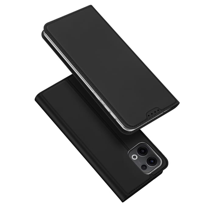 Dux Ducis Slim Softcase Bookcase voor de Oppo Reno 13 - Zwart
