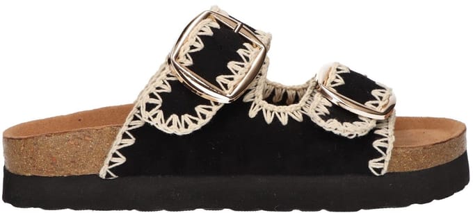 La Strada Slipper Zwart Textiel - Damesschoenen - Maat - 42