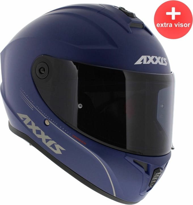 Axxis Draken S integraal helm solid mat blauw M