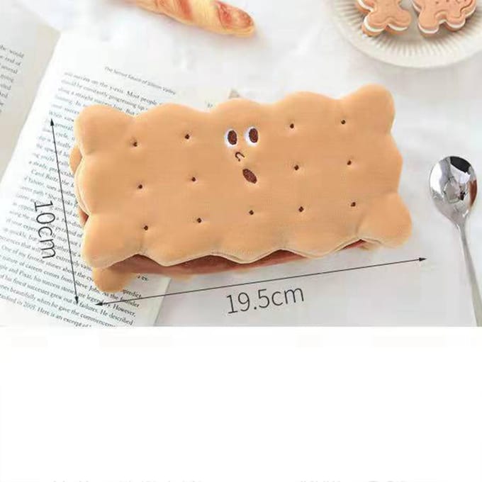 Pennendoos Grote Capaciteit Eenvoudige Leuke Stijl Comfortabel Pluche Ritsontwerp Potlood Opbergtasje voor beige