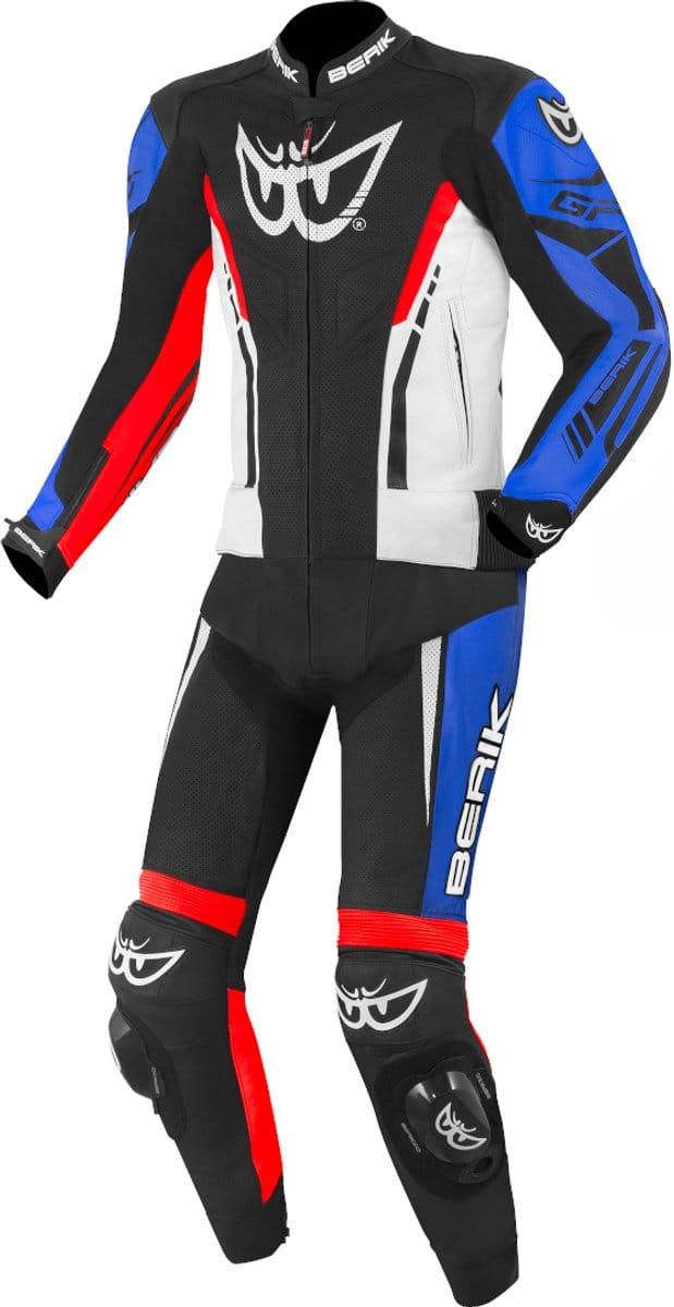 Berik Monza Zwart Wit Rood Blauw 2-Delig Motorpak - Racepak