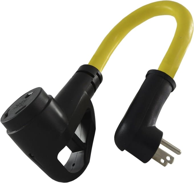 Stroom Adapter - Stroomomvormer Kabel - Apparaat Aansluiten - LED Indicatoren - 10/3 Kabel - Geel