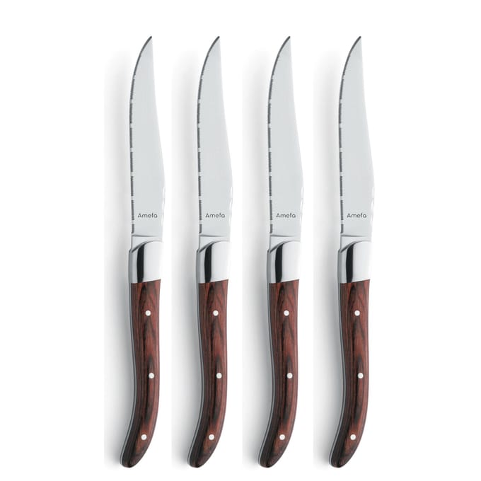 Amefa - Royal Steak 4 Steakmessen - Maroon Brown