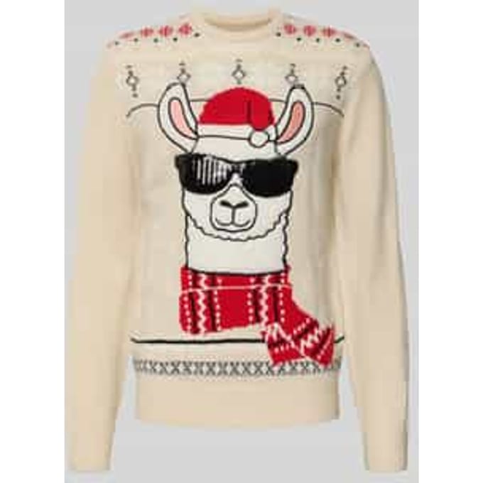 Gebreide pullover met ribboorden