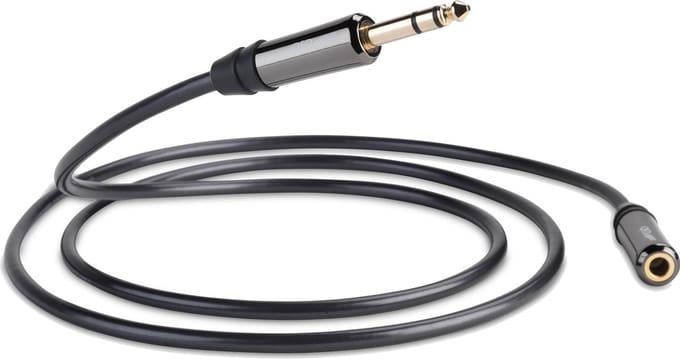 QED PERFORMANCE HEADPHONE 6.35mm EXT 1.5m - Hoofdtelefoonkabel