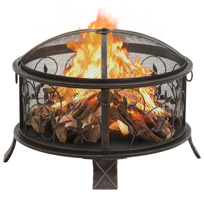 vidaXL - Vuurplaats - met - pook - XXL - 67,5 - cm - staal