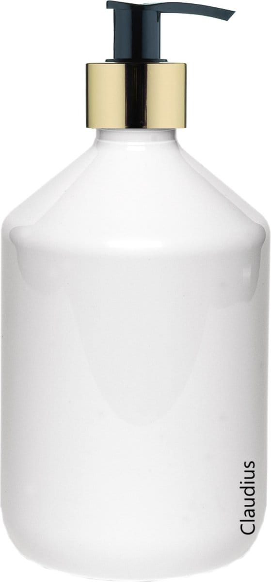 Lege Plastic Fles Apothekersfles 500 ml PET - Wit - met gouden pomp - set van 10 stuks - navulbaar - leeg