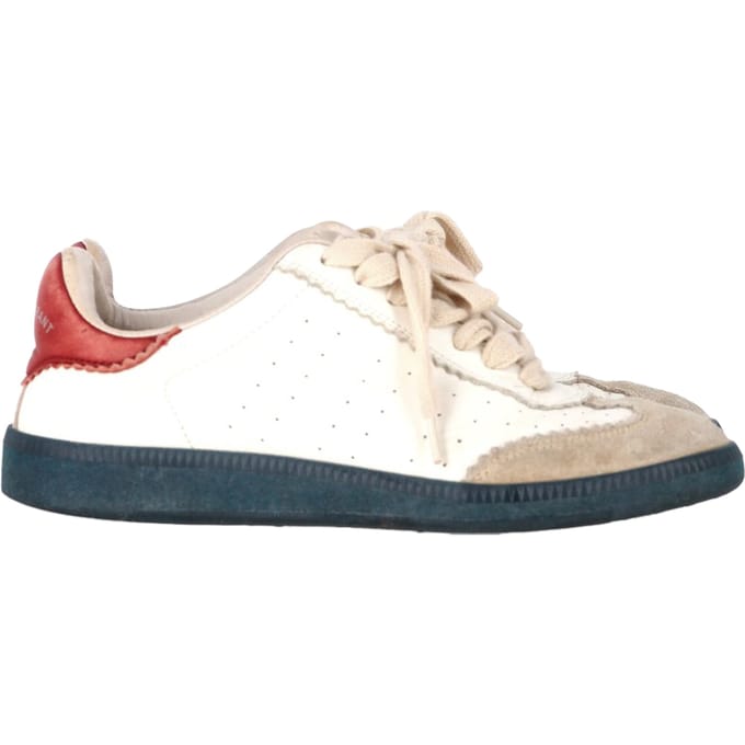 Isabel Marant Bryce Veterschoenen in Witte Leer en Suède
