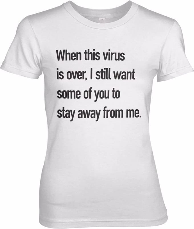 Hybris Stay Away From Me Girly Tee dames-T-shirt White