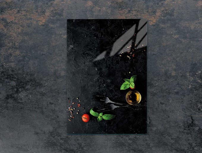 TMK ArtDeko - Snijplank - 35x52 cm - Glas - Imitatie leisteen