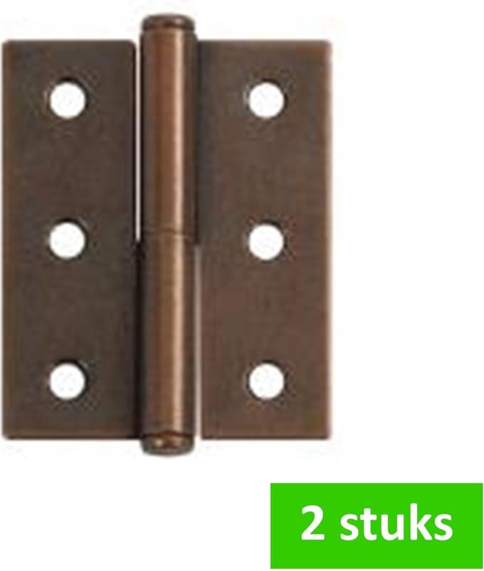 i-FIX paumelle scharnier links | 50 x 40 mm | bronskleurig | 2 STUKS