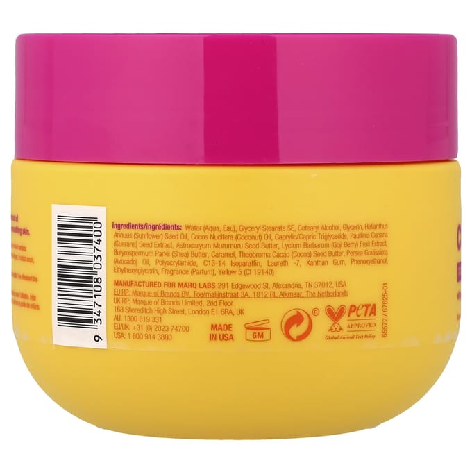 b.fresh, Cutie With A Boostie, Hydraterende Billen + Lichaamsboter, Kokosnoot + Papaja, 250ml (8.5 fl oz) pink