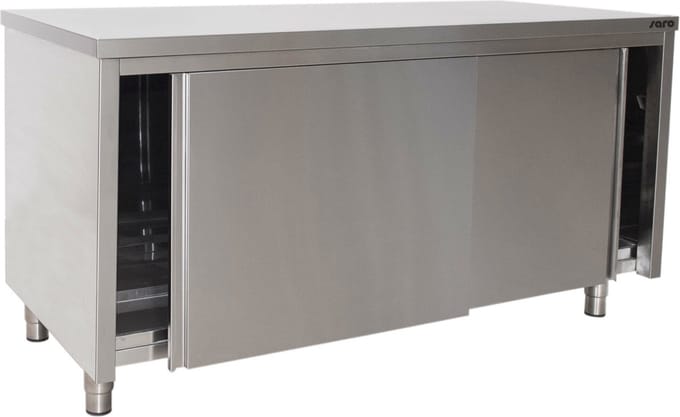 Saro roestvrijstalen wandkast, schuifdeur - 700 mm diepte, 2000 mm | 700-2025