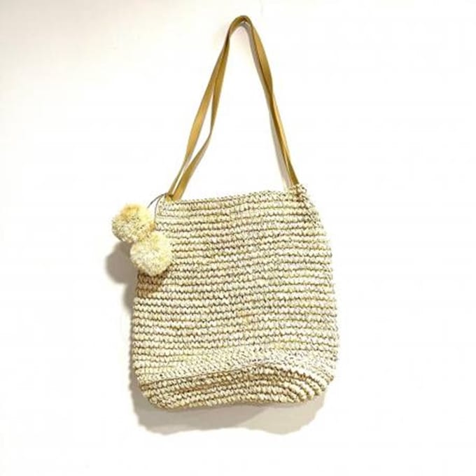 Handtas sisal - strandtas - schoudertas - 30x25 cm
