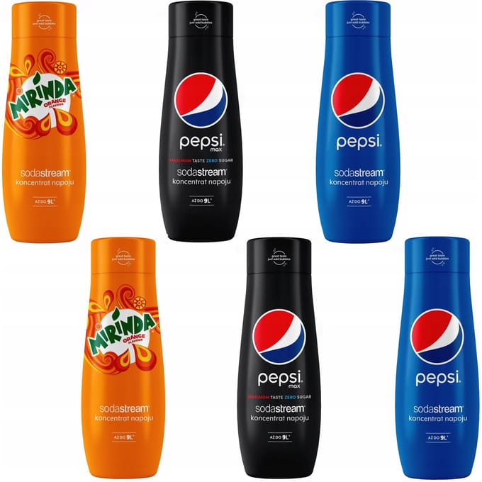 SodaStream Serie - 6 Concentraten Set - Pepsi - Pepsi MAX - Mirinda