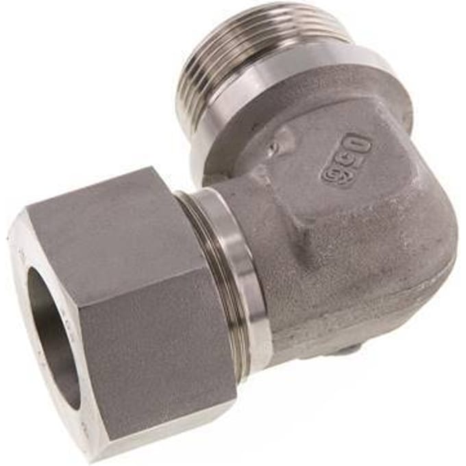 G 1 1/4'' Buitendraad x 30S RVS L-Fitting 90graden 400 Bar DIN 2353 - FL2E-MC-ST-114G-30-S