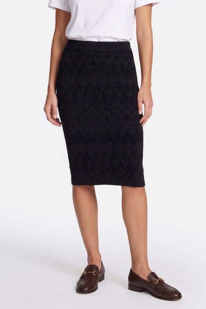 GUESS Adele Logo Chenille Jet Black A996 Taglia: M | Minigonne Outlet | Donna | Nero