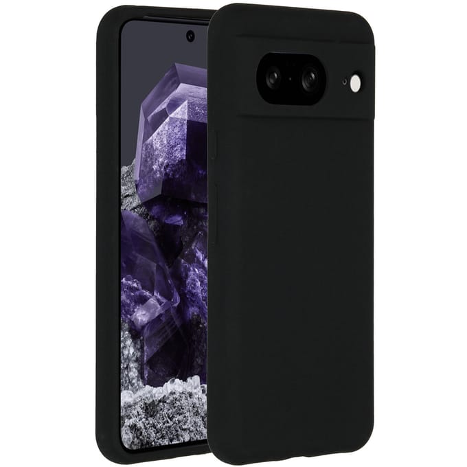 Accezz Hoesje - Geschikt voor Google Pixel 8 - Liquid Silicone Backcover - Zwart