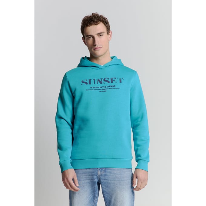 No Excess Sweater Hooded Seablue Größe: M | Kaputzenpullis Outlet | Herren | Blau