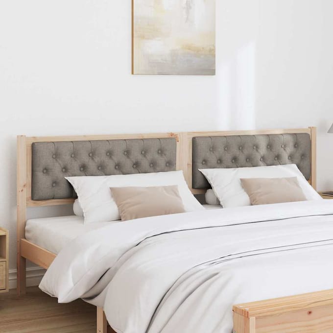 vidaXL - Hoofdbord - Anders - Bruin - en - taupe - 200 - cm - Massief - grenenhout