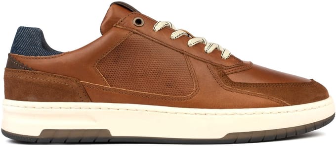 Bufflox paris sneakers heren cognac leer