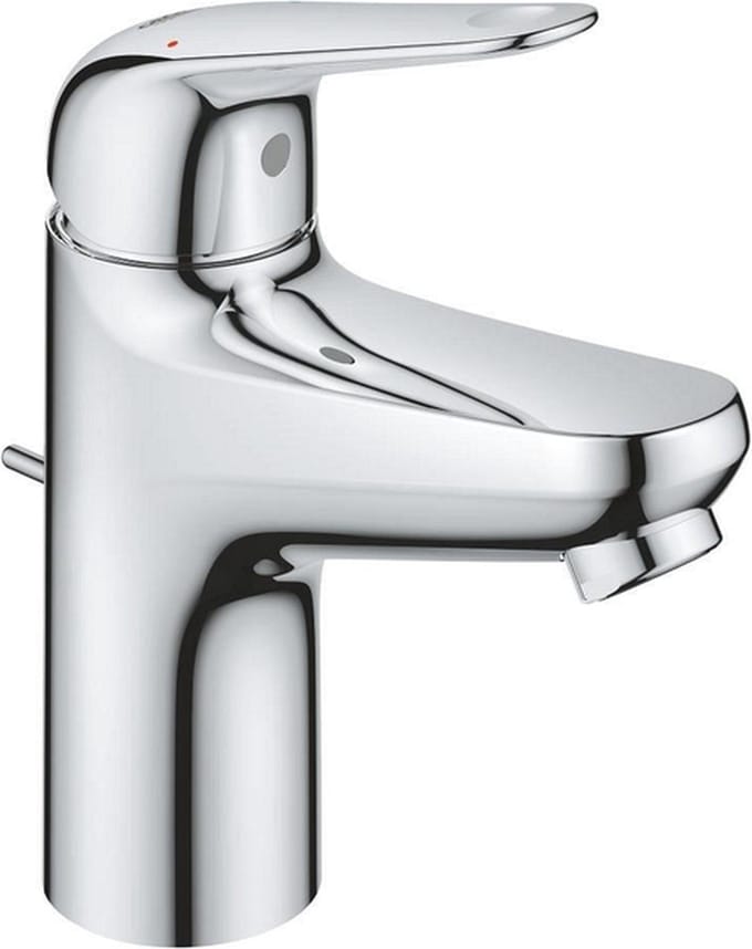 GROHE Europro wastafelkraan - s-size - opbouw - 1-gats - eengreeps - met trekwaste - chroom