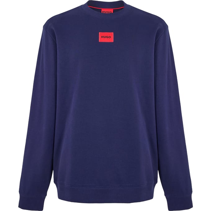 Hugo Heren Diragol Sweatshirt met ronde hals (Marine)