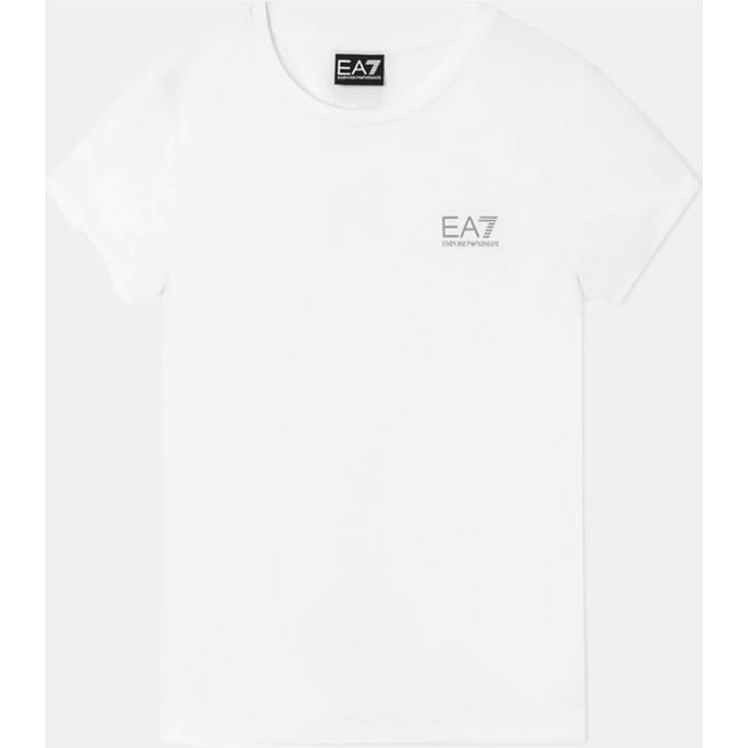 T-shirt in witte technische stof