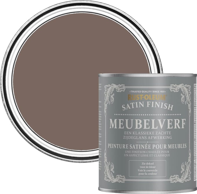 Rust-Oleum Bruin Meubelverf Zijdeglans - Oever 750ml