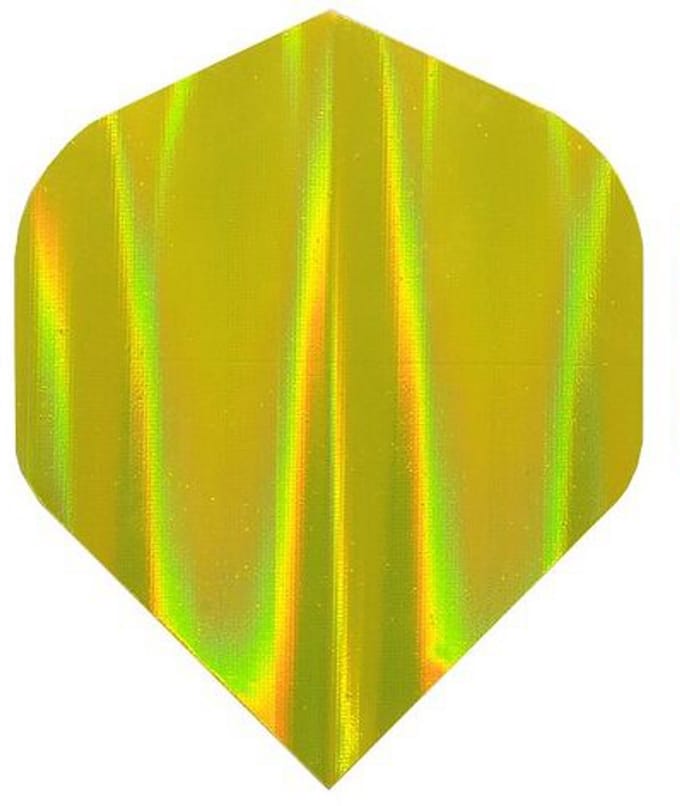 DLDarts - Holographic Standaard Flight - 75 micron - 1 set - Geel