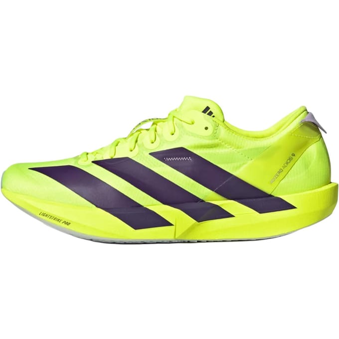 Adidas Adizero Adios 9 Sneakers Heren - Geel - Maat 43 1/3 - Mesh/Synthetisch