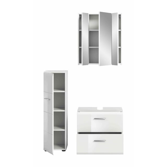IJs badkamercombinatie wit hoogglans MDF TZ wit NB - 30x105x185cm