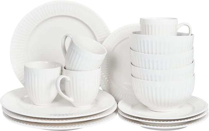 COWSLIP - Servies set van 16 - Wit - Porselein