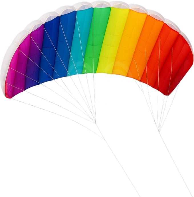 RAMBUX® - Matras Vlieger Regenboog - 1.4m - 30 Meter Lijn - 140x60 cm