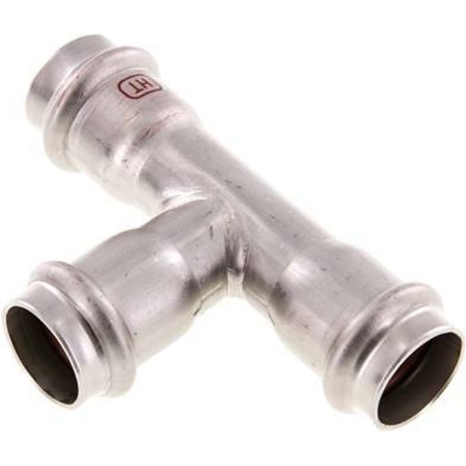 Tee Press Fitting - 22mm Persmof - RVS