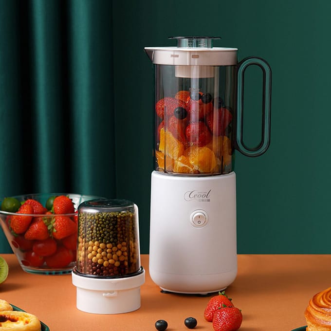 Draagbare Blender Sapbeker Thuis Multifunctionele Elektrische Sapbeker Automatisch Fruit Groente gray