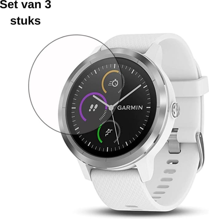 KELERINO. Screenprotector geschikt voor Garmin Vivoactive 3 - Plastic - 3 stuks