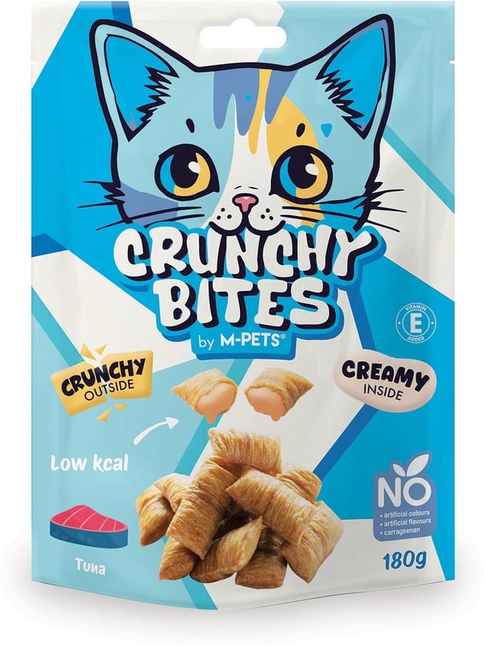 M-PETS CRUNCHY BITES kat snack tonijn - 180 g - per 10
