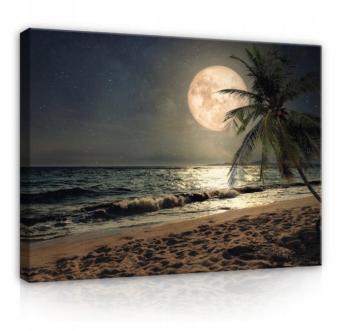 WALLARENA - Canvas schilderij - 100x70 cm - uitzicht op natuur met strand en zee