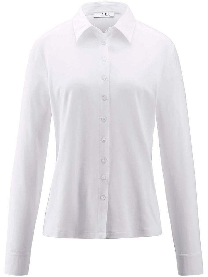 Jerseyblouse Van Peter Hahn wit