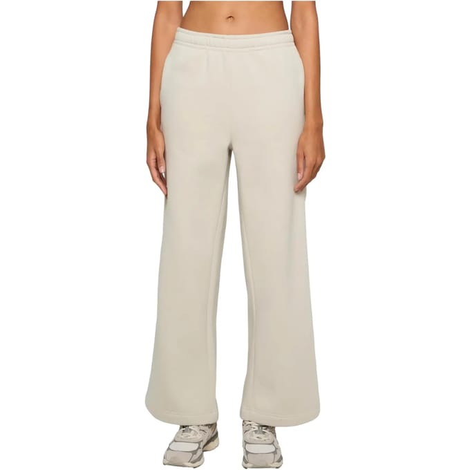 Urban Classics - Fluffy wideleg Dames joggingbroek - 4XL - Grijs