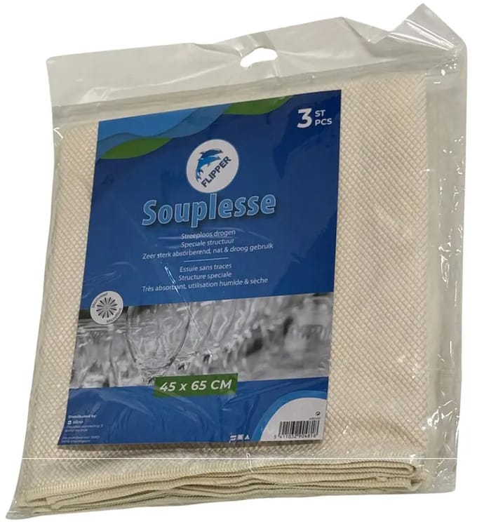 Flipper Souplesse Microvezeldoeken - 45x65 cm - 3 Stuks - Creme