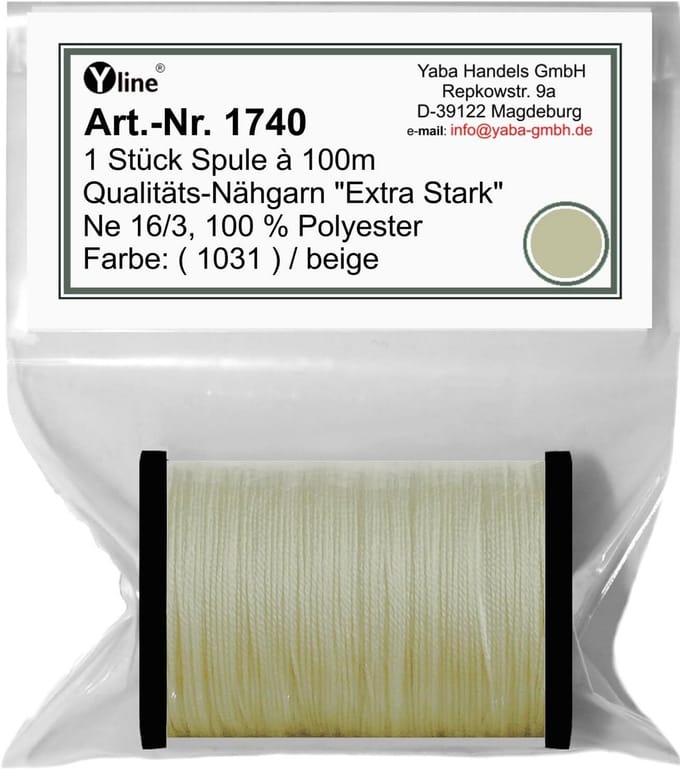 Extra Sterk Naaigaren Beige 100 Meter Polyester voor Naaimachine