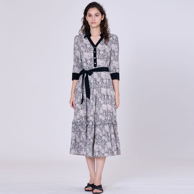 BI Materiaal Gedrukte blouse-dress