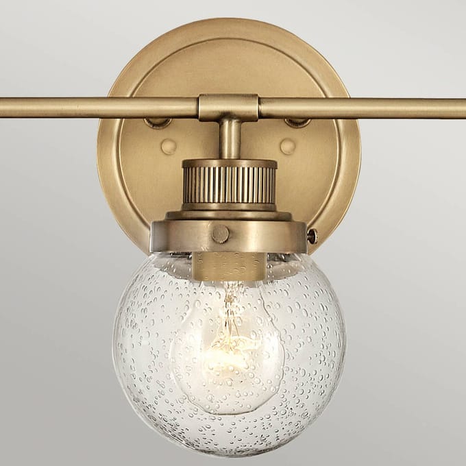 Hinkley LED Badkamerarmatuur Poppy | 3X E27 Max 60W | IP44 | Heritage Brass