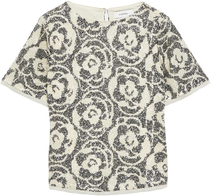 Glitterende Korte Mouwen Blouse Dames COMMA