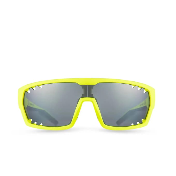 AGU Beam - Sportbril - Fietsbril - Unisex - Fluor Geel - Lens uit Ã©Ã©n stuk - UV400 - Grilamid TR90 - Anti-allergeen - Inclusief opbergzakje