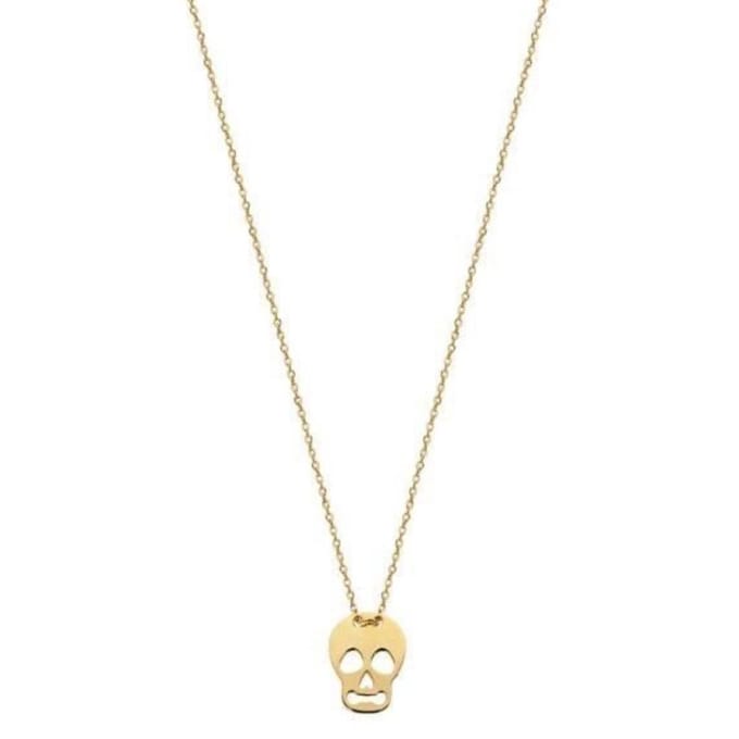 Skull ketting goudkleurig