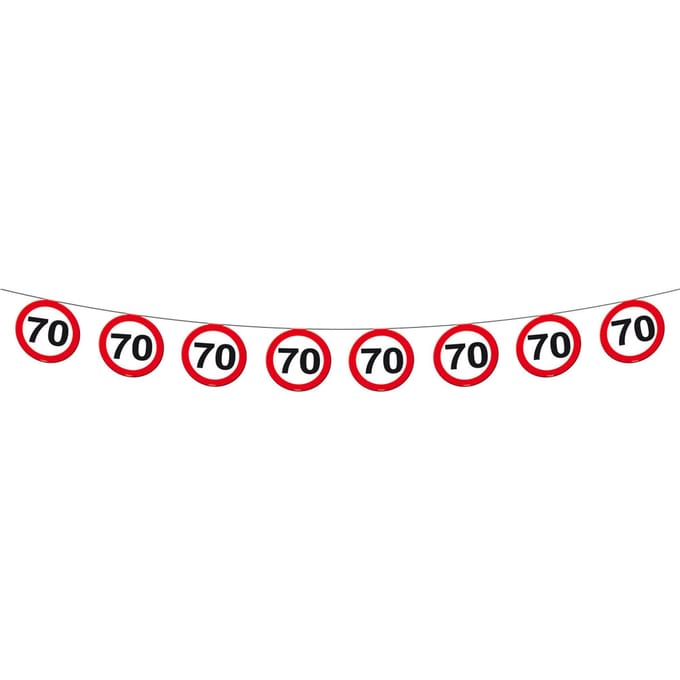 Folat - Vlaggenlijn verkeersbord 70 Jaar (12 meter)